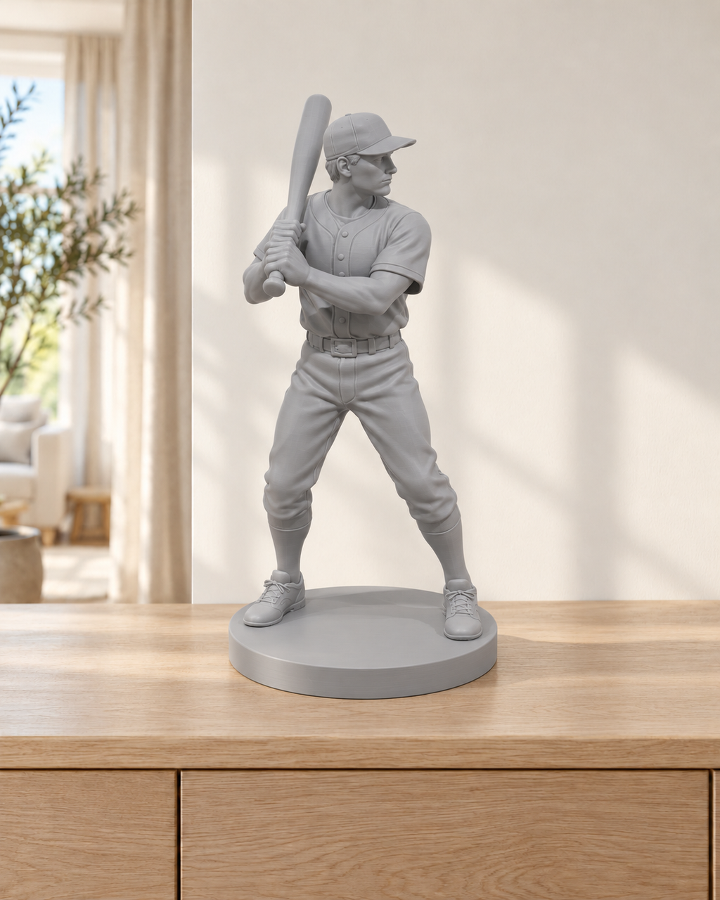 Baseball-Schlagmann - 05-grau