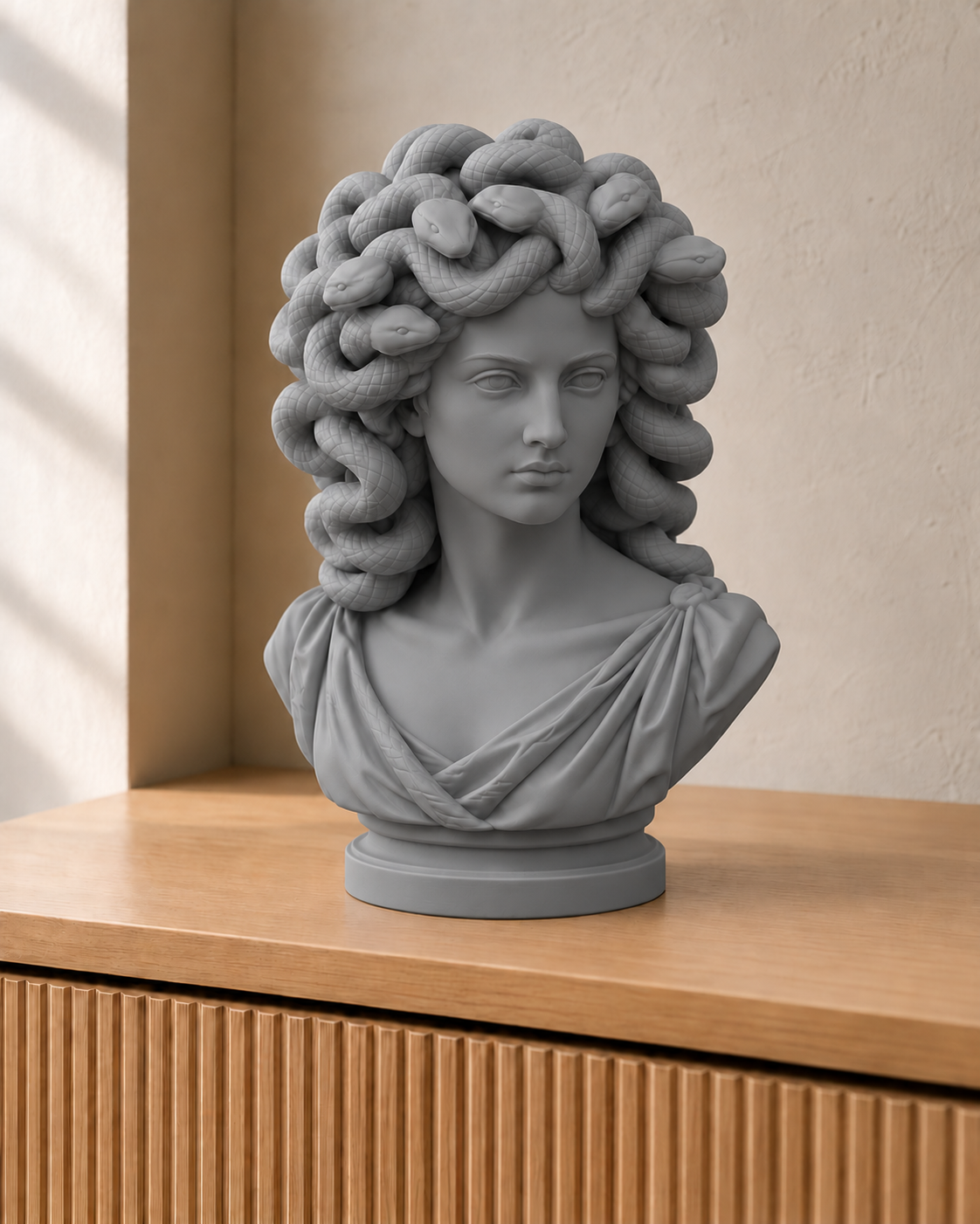Medusa – antike Büste – 05 grau