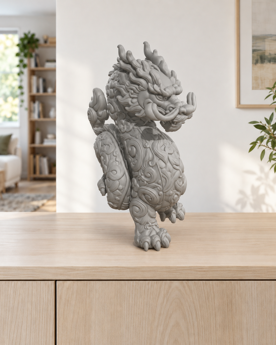 Chinesischer Drache – 05 grau