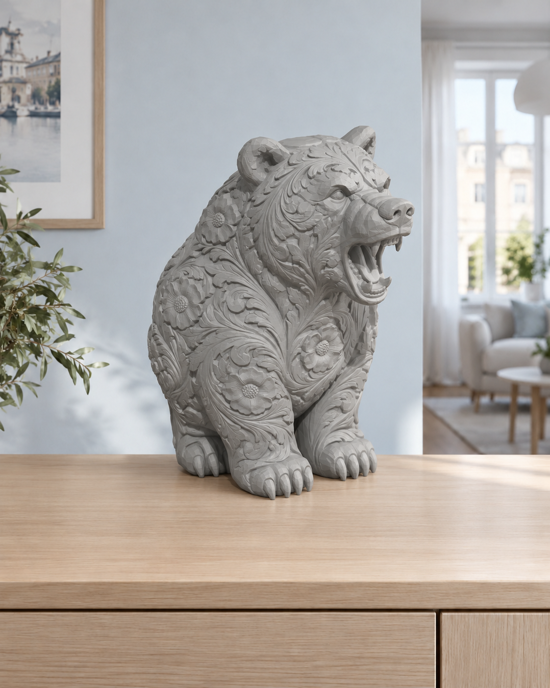 Grizzly brüllend – 05 grau