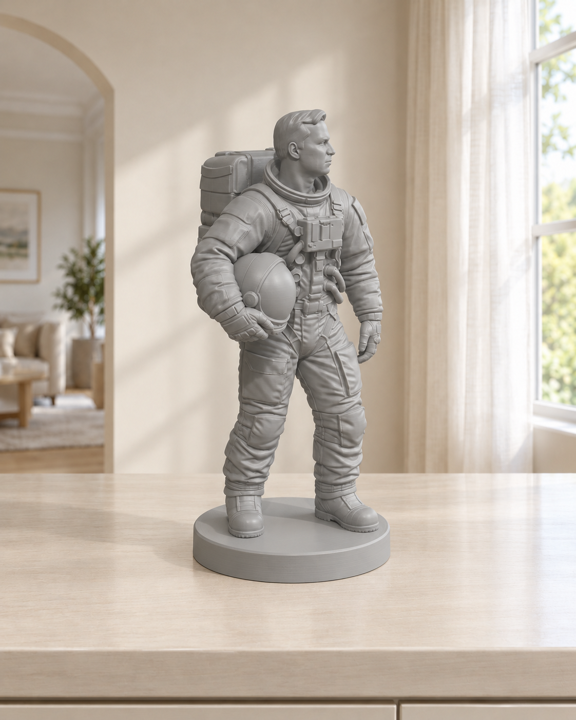 Astronaut mit Helm - 05-grau