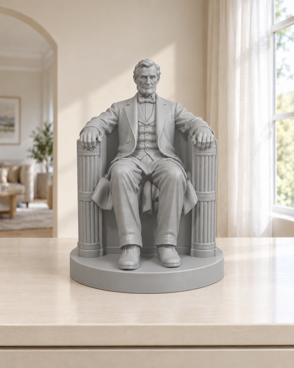 Abraham Lincoln sitzend - 05-grau