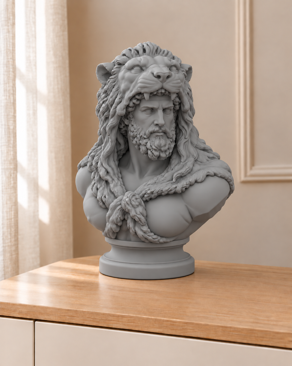 Herakles – antike Büste – 05 grau