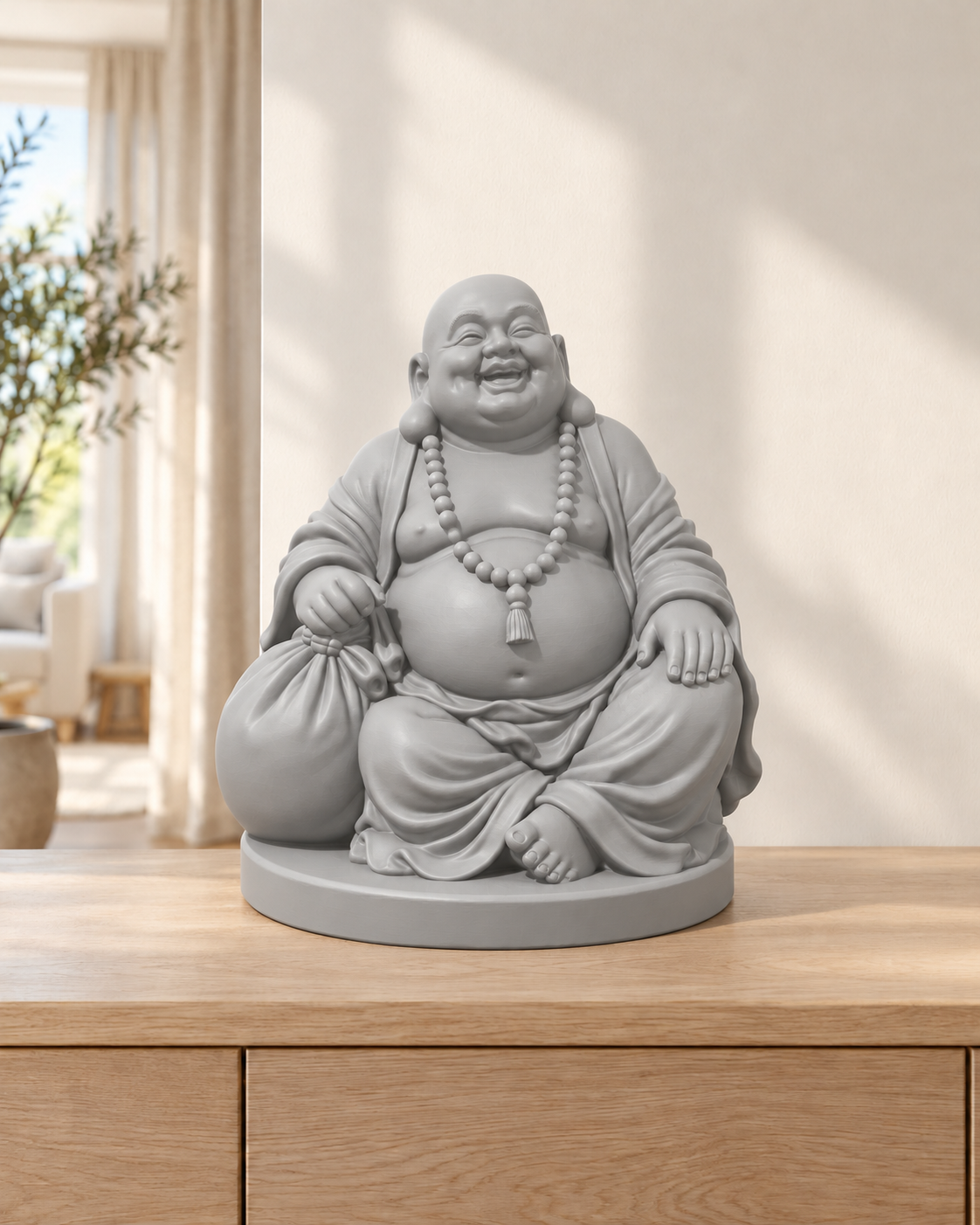 Lachender Buddha – 05 grau
