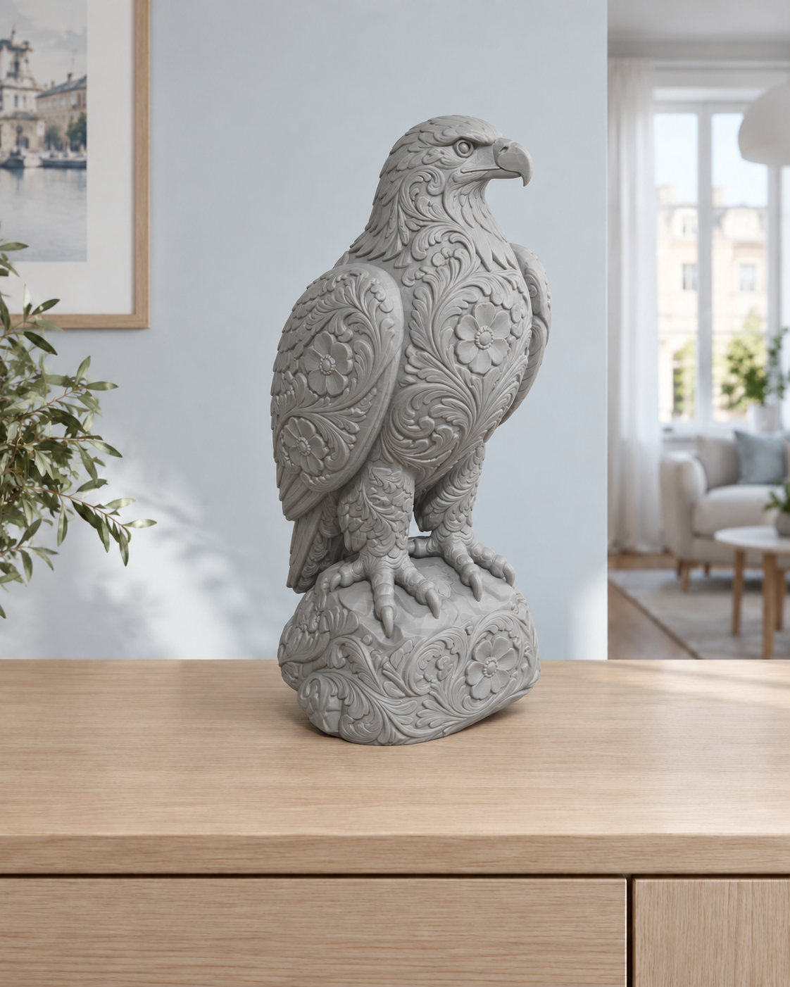 Weißkopfseeadler sitzend – 05 grau