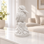 Eisvogel auf Stamm Ornament - Weiss gedruckt Wohnzimmer