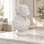 Rottweiler-Büste Ornament - Weiss gedruckt Wohnzimmer