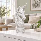 Einhorn-Büste Ornament - Weiss gedruckt Wohnzimmer