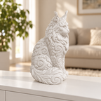 Maine Coon Ornament - Weiss gedruckt Wohnzimmer