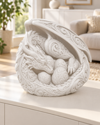 Drachenmutter mit Eiern Ornament - Weiss gedruckt Wohnzimmer