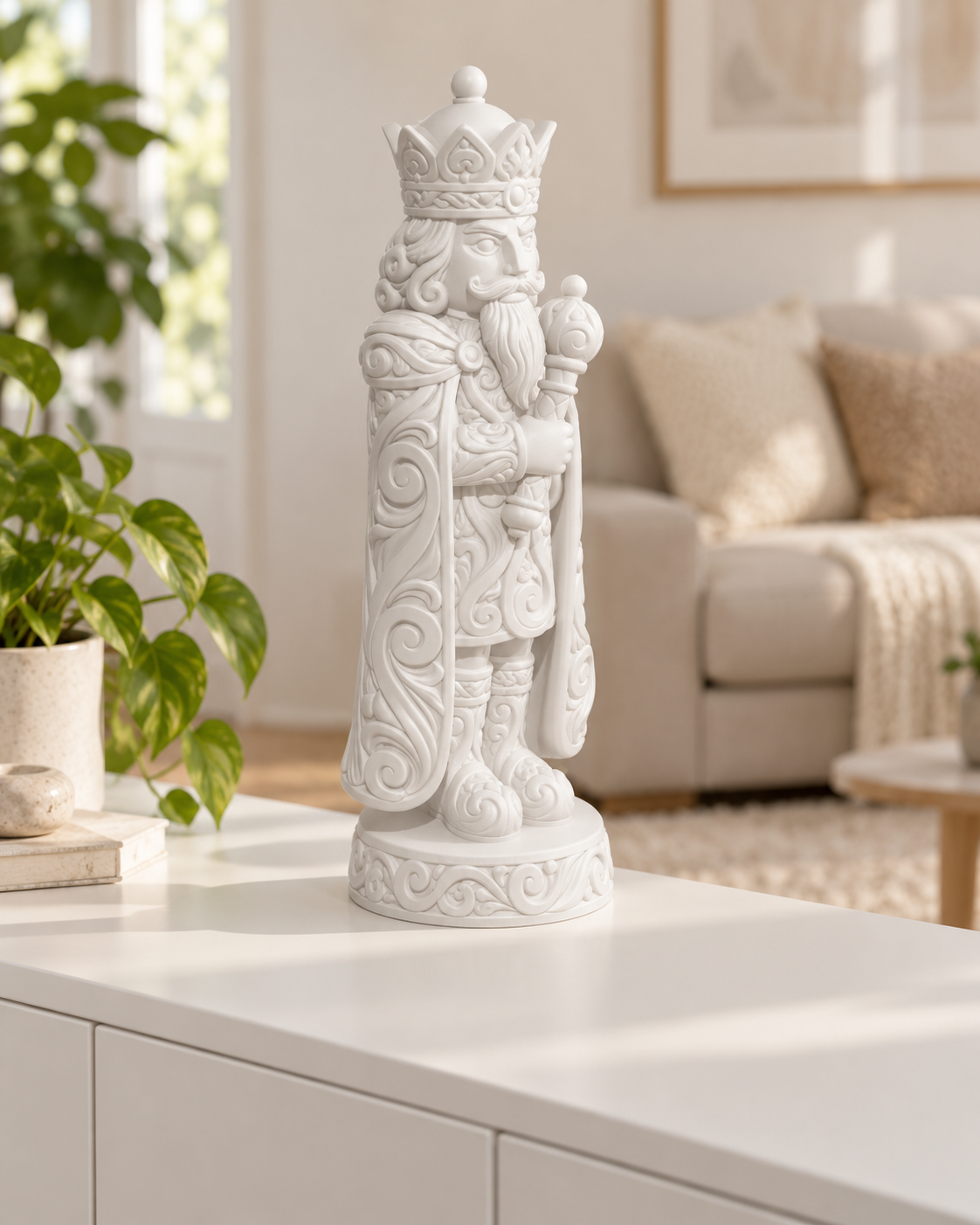 Nussknacker König Ornament - Weiss gedruckt Wohnzimmer