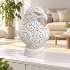 Adlerbüste Ornament - Weiss gedruckt Wohnzimmer