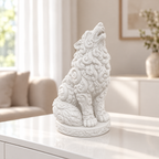 Wolf heulend Ornament - Weiss gedruckt Wohnzimmer