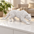 Schleichender Tiger Ornament - Weiss gedruckt Wohnzimmer