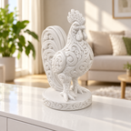 Hahn Ornament - Weiss gedruckt Wohnzimmer
