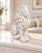 Löwe Ornament - Weiss gedruckt Wohnzimmer