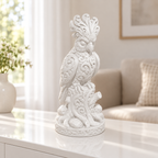 Kakadu auf Baumstumpf Ornament - Weiss gedruckt Wohnzimmer