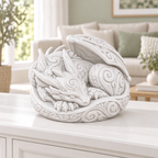 Schlafender Drache Ornament - Weiss gedruckt Wohnzimmer