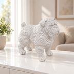 Mastino Napoletano Ornament - Weiss gedruckt Wohnzimmer