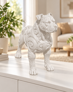 Staffordshire Ornament - Weiss gedruckt Wohnzimmer