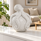 Krake auf Kugel Ornament - Weiss gedruckt Wohnzimmer