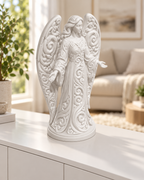 Engel mit Flügeln Ornament - Weiss gedruckt Wohnzimmer