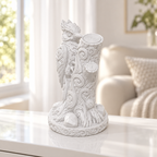 Specht am Stamm Ornament - Weiss gedruckt Wohnzimmer