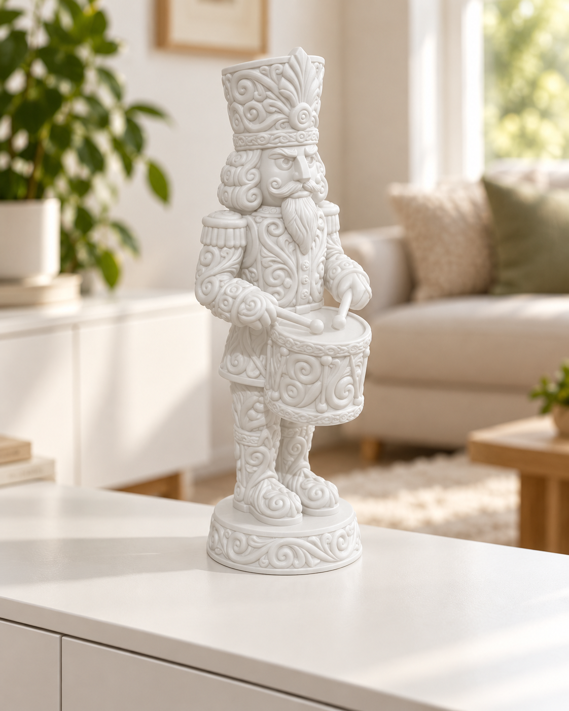 Nussknacker Trommler Ornament - Weiss gedruckt Wohnzimmer