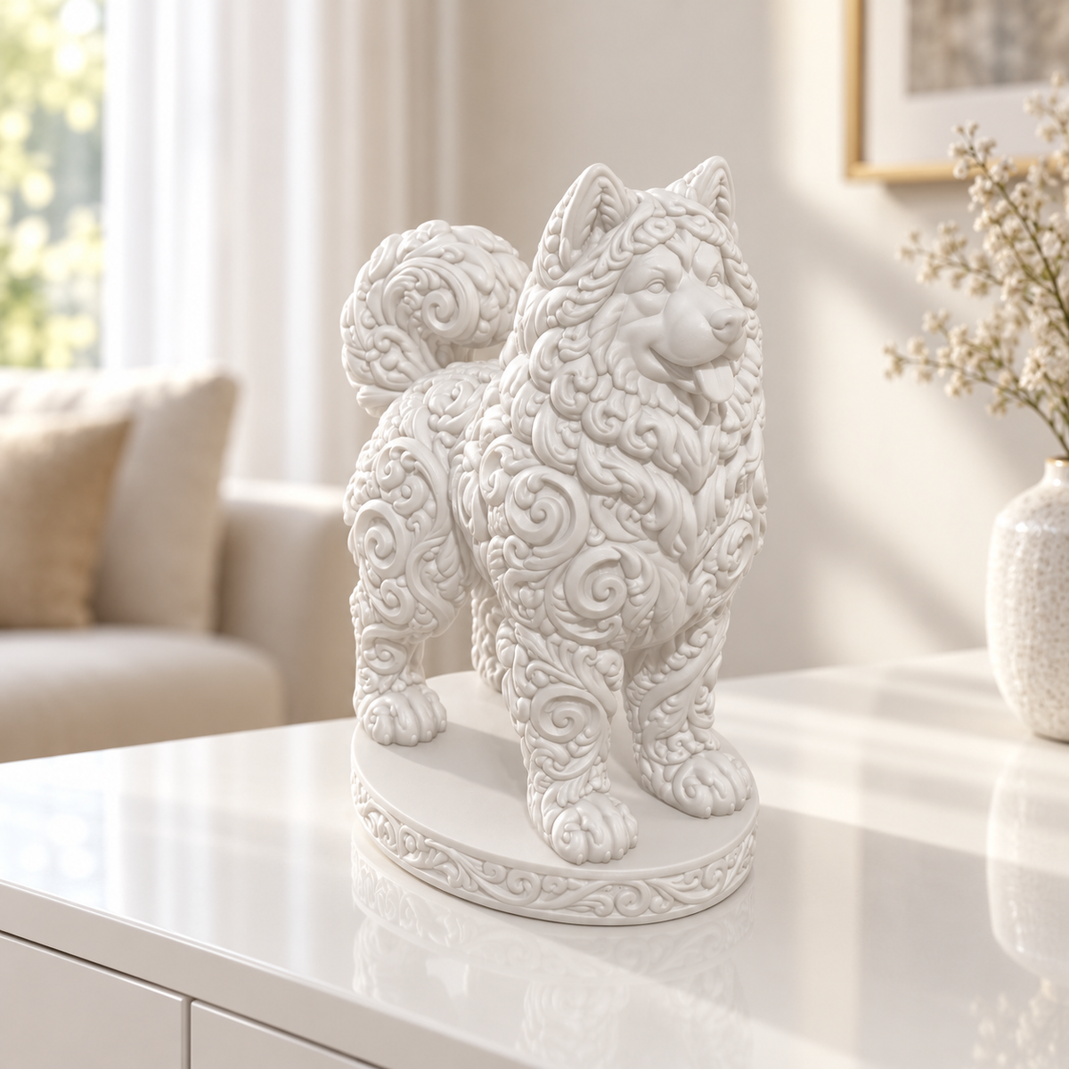 Alaskan Malamute Ornament - Weiss gedruckt Wohnzimmer