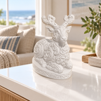 Liegendes Rentier Ornament - Weiss gedruckt Wohnzimmer