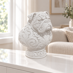 Bulldoggen-Büste Ornament - Weiss gedruckt Wohnzimmer