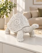 Riesenschildkröte Ornament - Weiss gedruckt Wohnzimmer