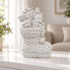 Nikolausstiefel Ornament - Weiss gedruckt Wohnzimmer