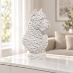 Cane-Corso-Büste Ornament - Weiss gedruckt Wohnzimmer