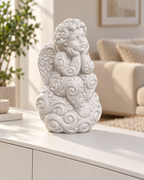 Puttenengel Ornament - Weiss gedruckt Wohnzimmer