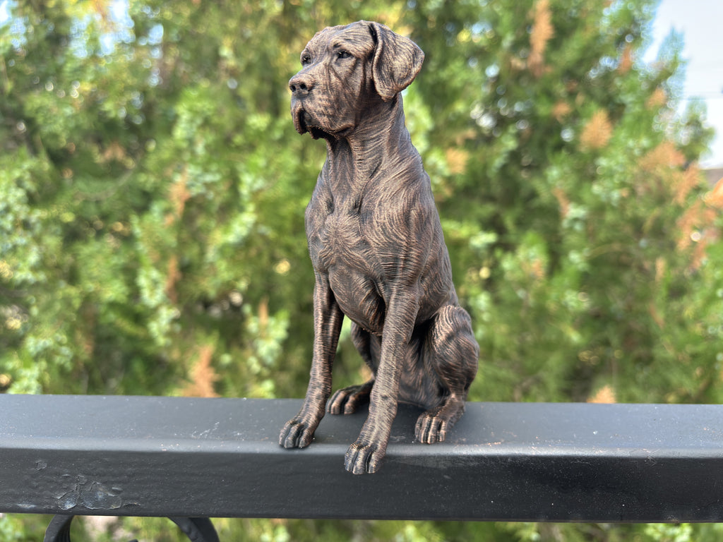 Deutsche Dogge (Great Dane) – detailreiche sitzende Hundefigur | Geschenk für Doggen-Fans | Made in Germany Fehn-factory.de
