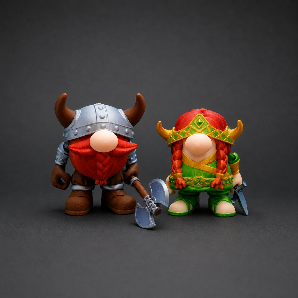 Flexi Factory Wikinger-Gnome – Wikinger, Prinzessin oder Paar FehnFactory