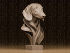 5 moderne Hundebüsten – Yorkshire Terrier, Dackel, Rottweiler, Boston Terrier & Deutscher Schäferhund FehnFactory