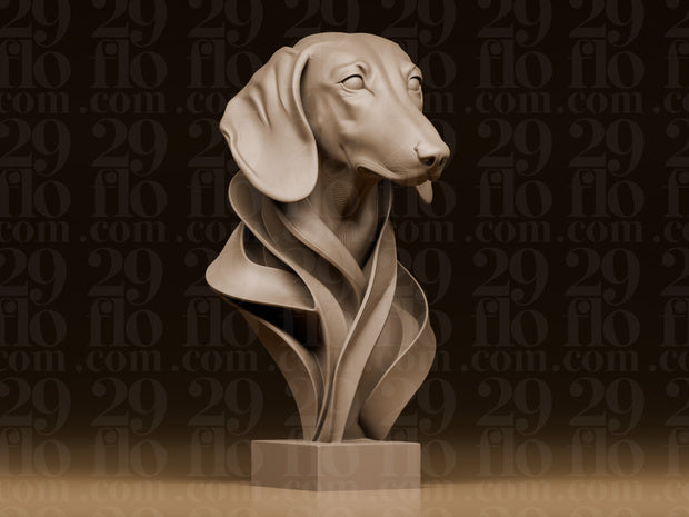 5 moderne Hundebüsten – Yorkshire Terrier, Dackel, Rottweiler, Boston Terrier & Deutscher Schäferhund FehnFactory