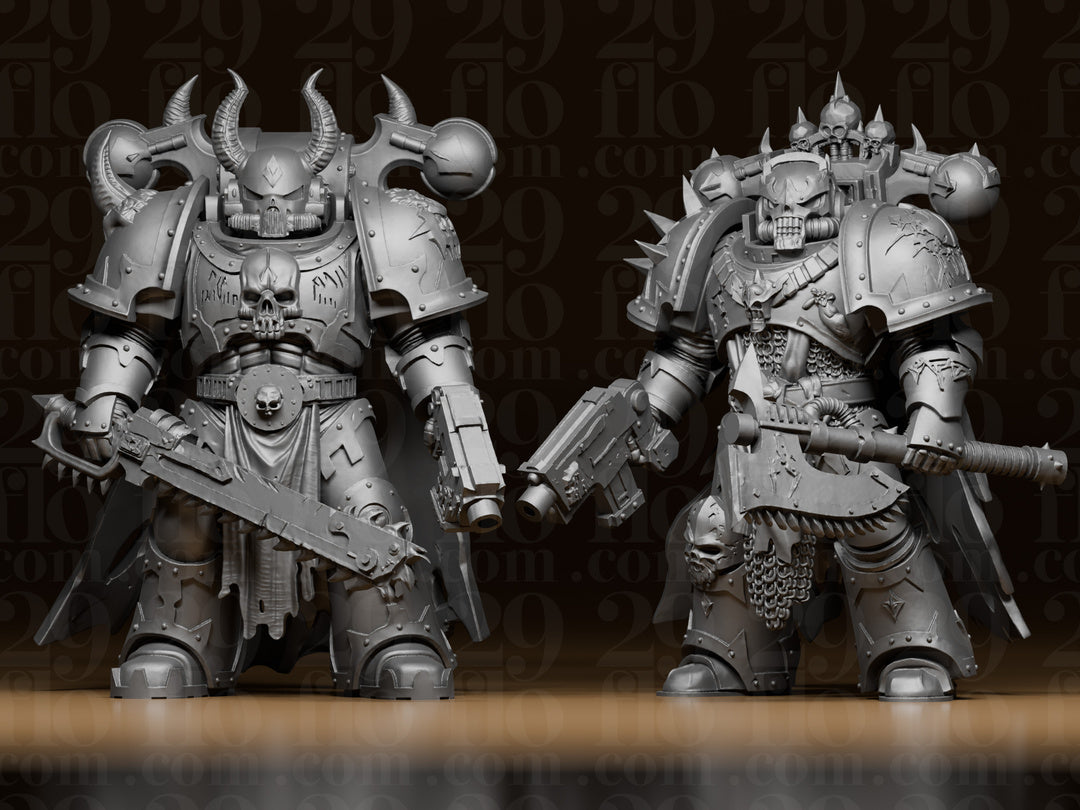 6 gepanzerte Krieger – Fantasy & Sci-Fi Figuren-Set FehnFactory