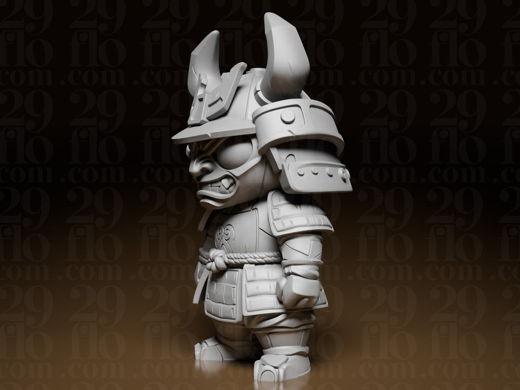 Mini-Samurai-Figur – Gehörnter Kabuto-Helm FehnFactory