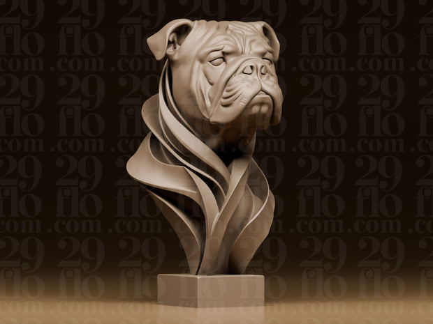 5 moderne Hundebüsten – Bulldogge, Beagle, Australian Shepherd, Chihuahua & Golden Retriever FehnFactory