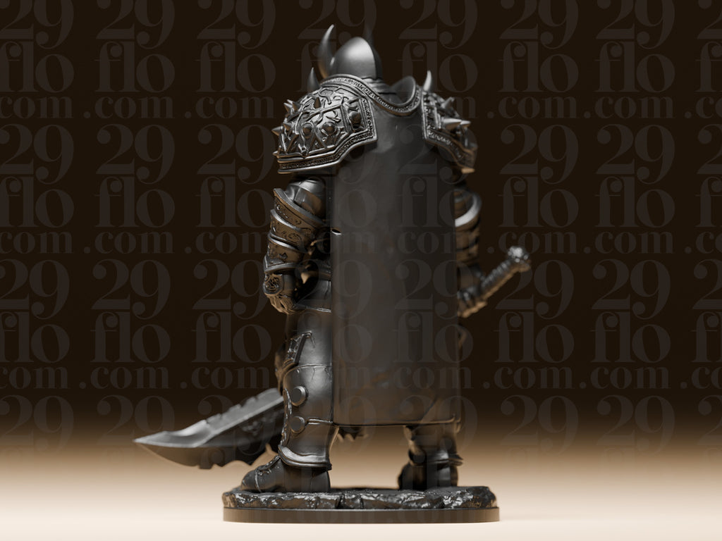 Monster-Kriegerskulptur – Gehörnter Dark Fantasy Ritter FehnFactory