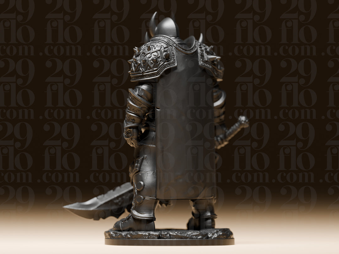 Monster-Kriegerskulptur – Gehörnter Dark Fantasy Ritter FehnFactory