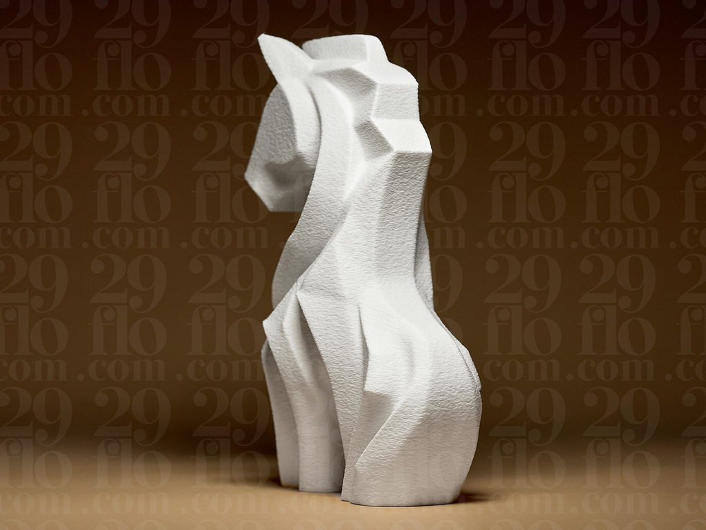 Moderne Ponyfigur – Geometrische Pferde-Skulptur FehnFactory