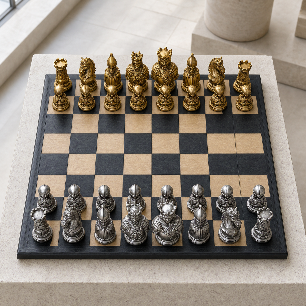 Mittelalter-Schach – 32 handbemalte PLA-Figuren FehnFactory