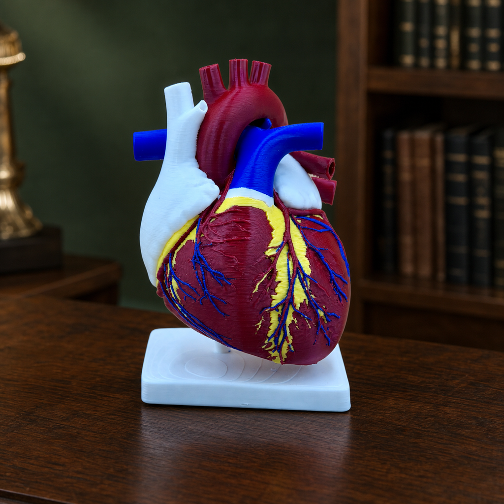 Heart of Life – anatomisches Herzmodell mit Standfuß FehnFactory