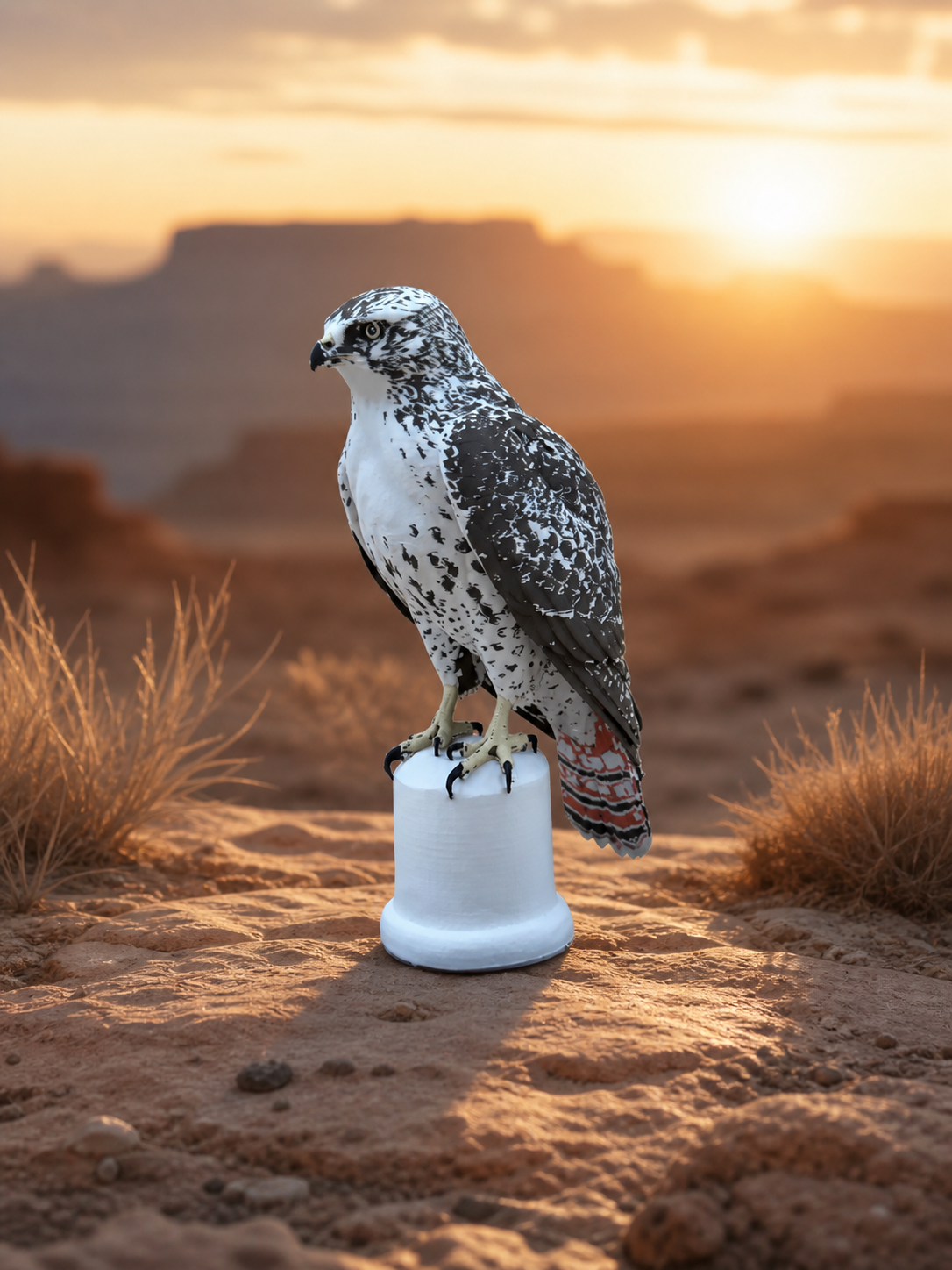 Majestic Red-Tailed Hawk – Rotschwanzbussard-Skulptur FehnFactory