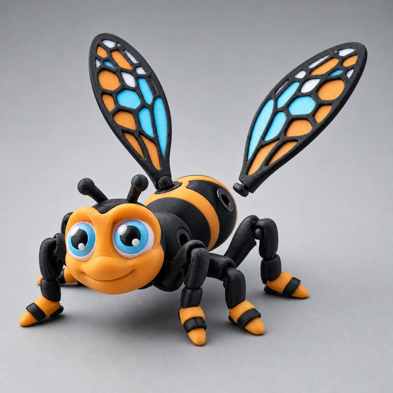 Flexi Honey Bee – bewegliche Bienenfigur mit Flügeln, 14,3 cm FehnFactory