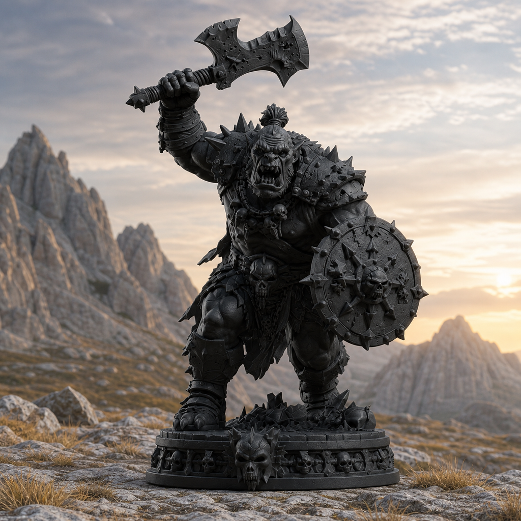 Ork Berserker – Dark-Fantasy-Kriegerskulptur FehnFactory